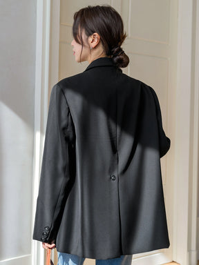 DAZY 1 Peça Blazer Casual Masculino de Ajuste Solto e Cor Sólida, Roupas de Outono