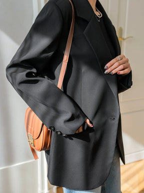 DAZY 1 Peça Blazer Casual Masculino de Ajuste Solto e Cor Sólida, Roupas de Outono