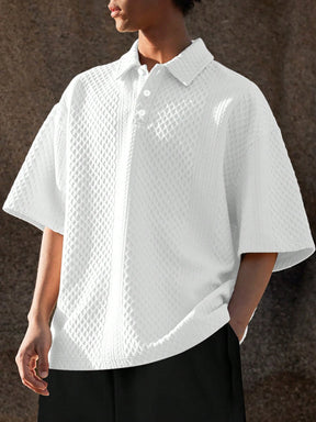 Manfinity Hypemode Homens Sólido Ombro Caído Camiseta Polo