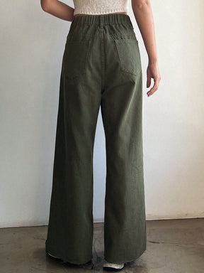 DAZY Calça Jeans De Perna Larga Com Detalhe De Bolso