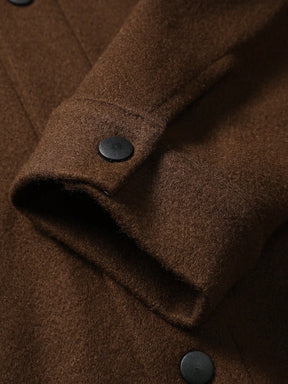 Manfinity Homme Sobretudo com Botões e Bolso com Aba, Outono Inverno