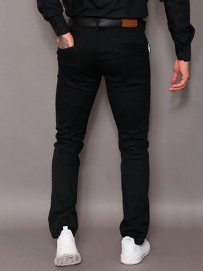 Calça Masculina em Sarja com Elastano Estilo Alfaiataria Esporte Fino Elegante com Bolsos Alta Durabilidade