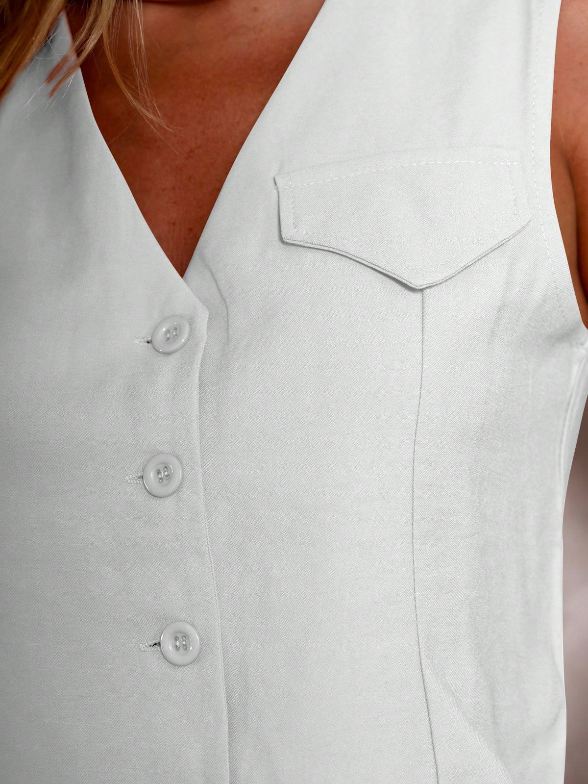 SHEIN EMILI CONJUNTO PORFISSINAIS COLETE E CALCA ALFAIATARIA