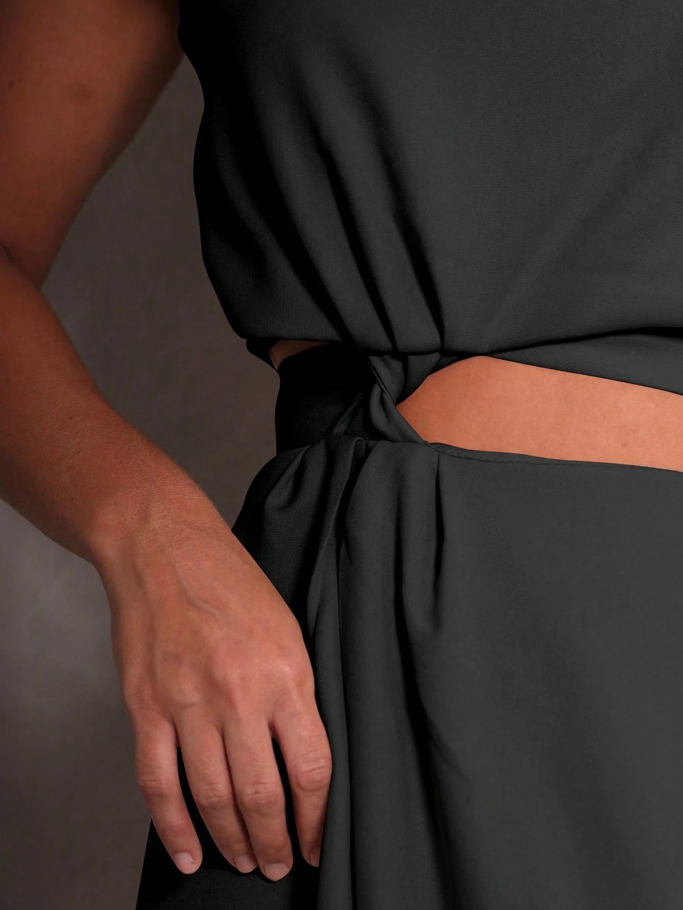 SHEIN alika Conjunto Cropped e Saia Amarração Alfaiataria/ Saia com Fenda/ Croppee laços para ajustar/ Zíper