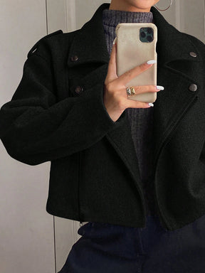 Casaco Feminino Solto Estilo Corta-Vento