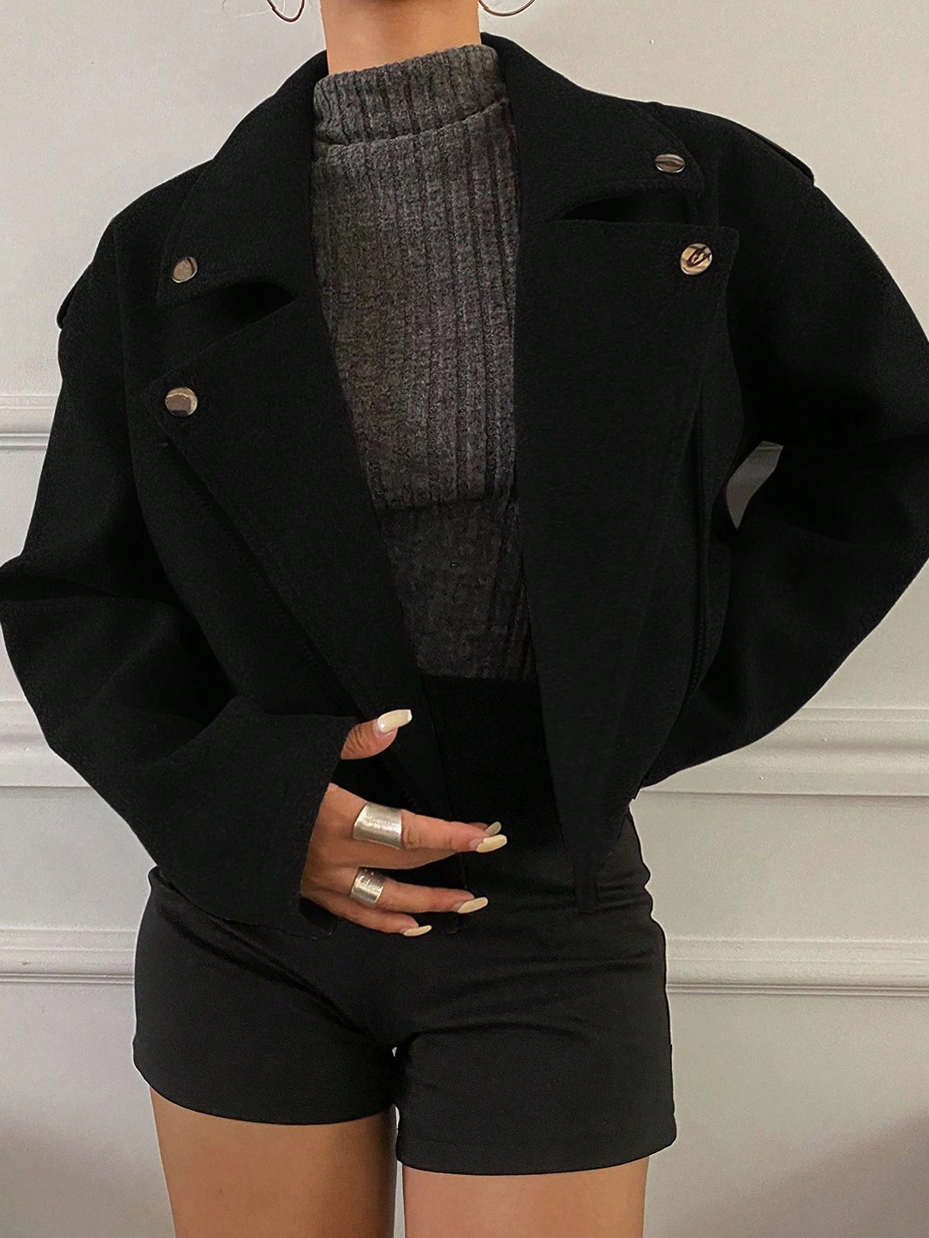 Livesso Novo Casaco Estilo Corta-Vento Solto Casual de Outono para Mulheres