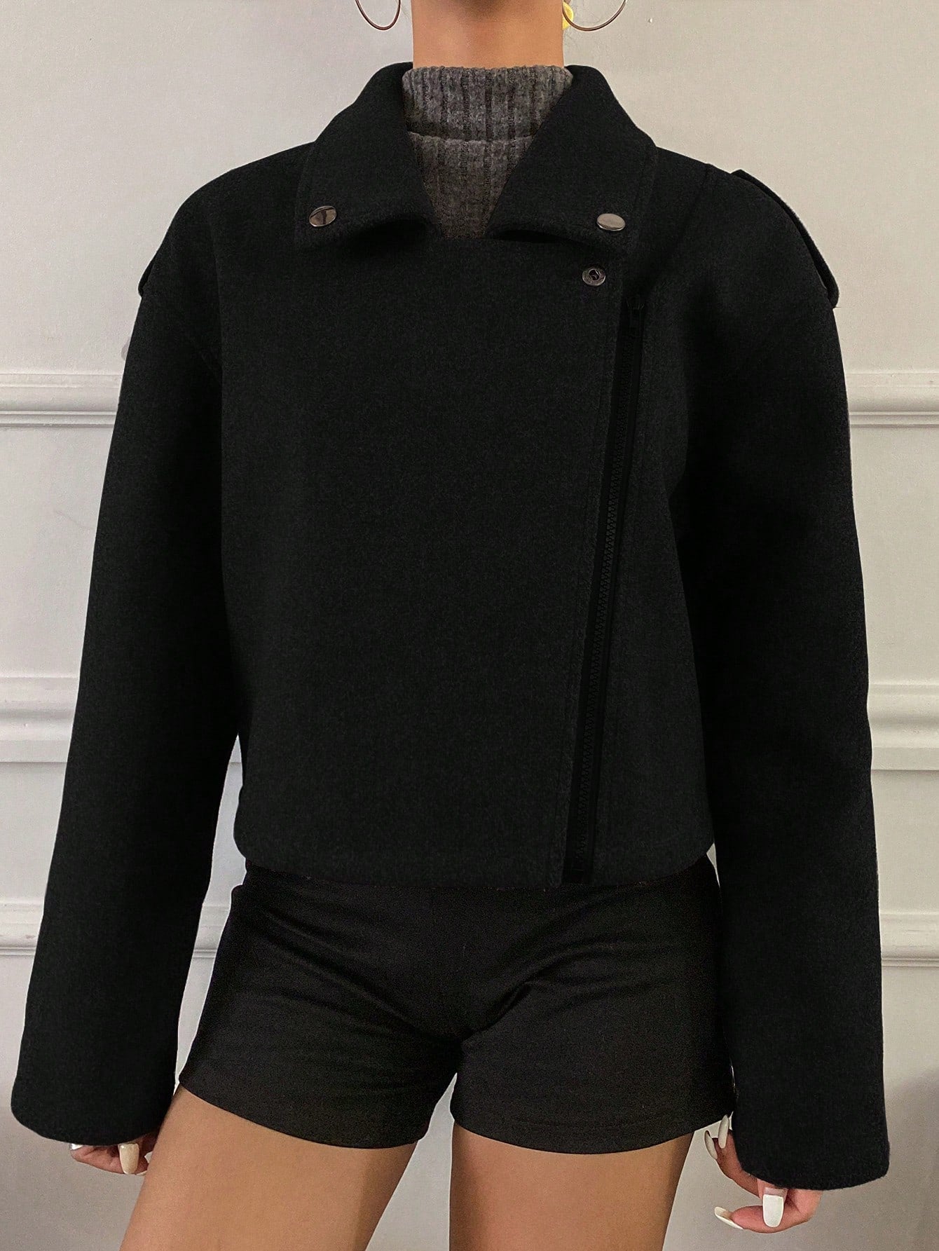 Livesso Novo Casaco Estilo Corta-Vento Solto Casual de Outono para Mulheres