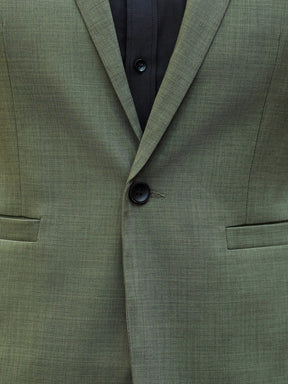 Manfinity Bizformal 2 peças Terno Homem Jaqueta de Gola de Lapela Mangas Longas e Calça Moteada