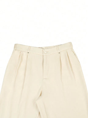 Manfinity Bizformal Calças Casuais de Perna Reta Masculinas Bizformal Manfinity, Calças Versáteis de Estilo Britânico Retrô, Presentes de Namorado, Dia dos Namorados Masculino, Calças Brancas Masculinas