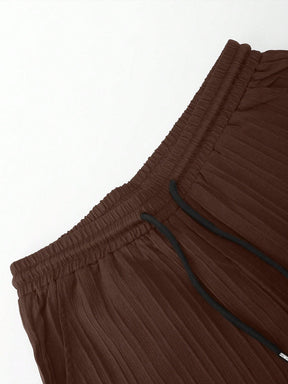 Manfinity Homme Conjunto de Camisa de Manga Longa e Calça Longa Masculino, Minimalista e Elegante, Adequado para o Verão, Conjunto de Duas Peças para Homens, Roupas de Outono