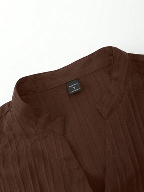 Manfinity Homme Conjunto de Camisa de Manga Longa e Calça Longa Masculino, Minimalista e Elegante, Adequado para o Verão, Conjunto de Duas Peças para Homens, Roupas de Outono