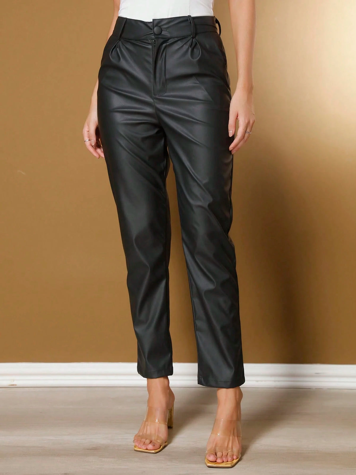 Calças couro femininas/calça alfaiataria/ calça básica / calça elegante/ calça skinny/ calça blogueira/calça da moda