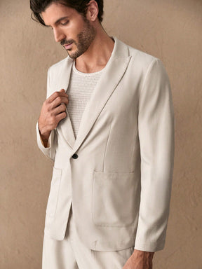 HIMLAND 2 peças/Conjunto Terno Casual Solto Tecido Homens, Conjunto de Linho Homens Terno Casual, Old Money