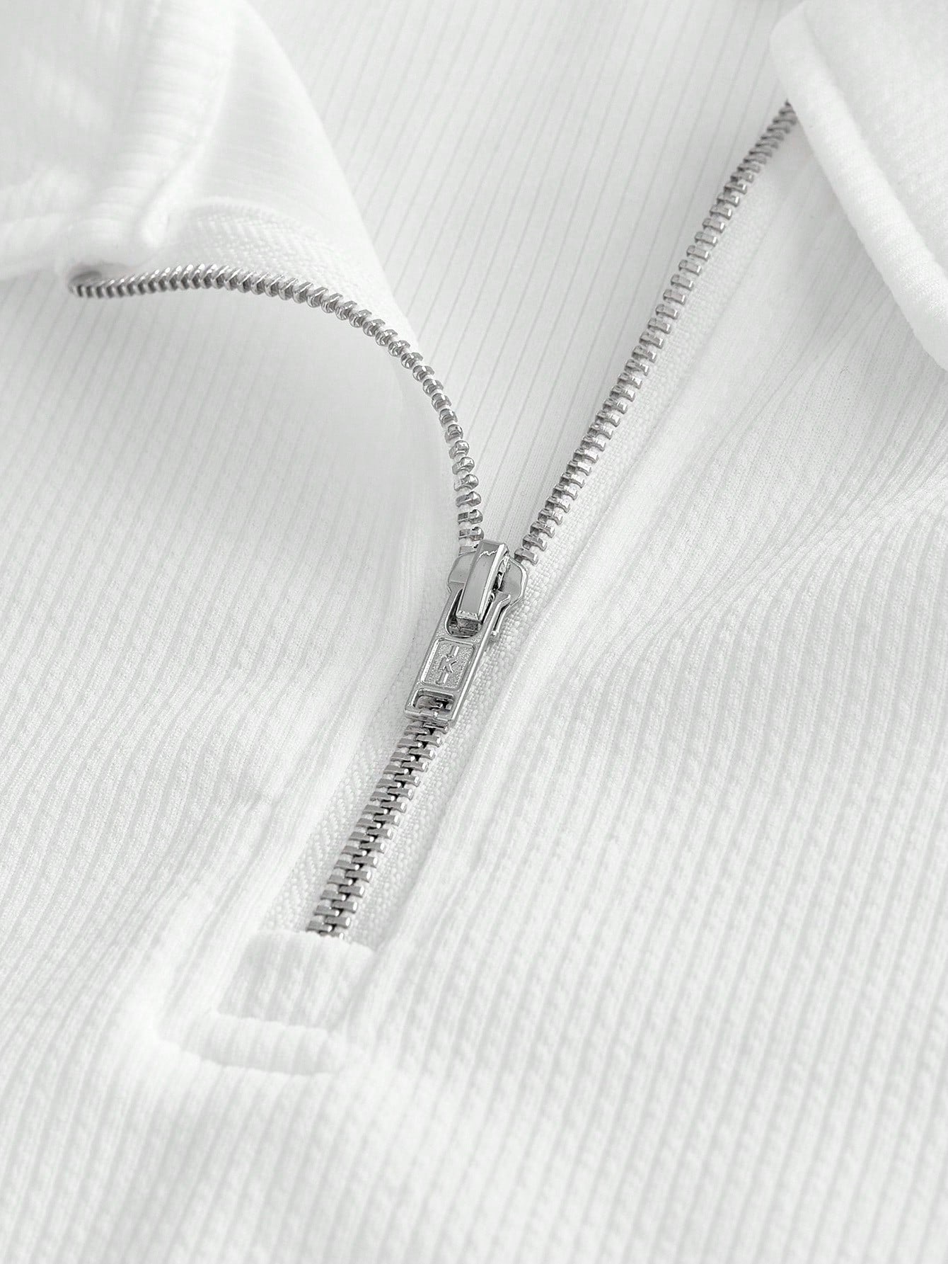 HIMLAND Camisa Polo de Malha Canelada com Zíper Parcial, Old Money