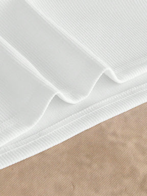 HIMLAND Camisa Polo de Malha Canelada com Zíper Parcial, Old Money