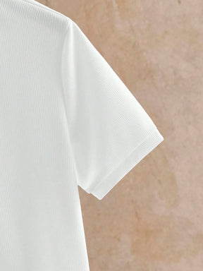 HIMLAND Camisa Polo de Malha Canelada com Zíper Parcial, Old Money