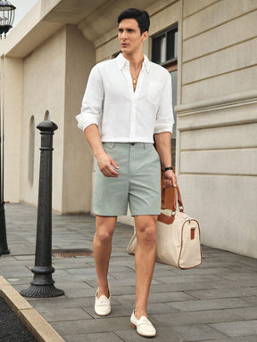 Manfinity BRENVOR Shorts casual confortável e versátil masculina, adequada para o dia a dia, verão