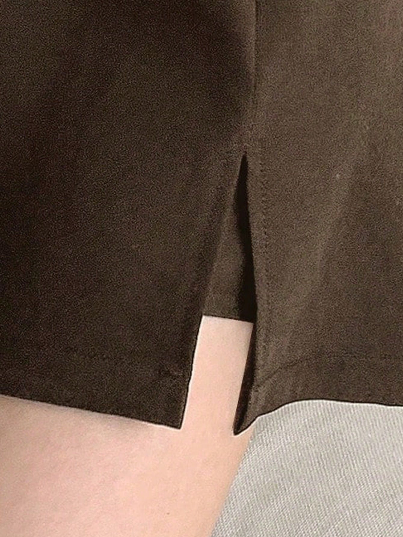 Livesso Saia-Shorts Fenda Lateral Sólida Casual Feminina para Verão