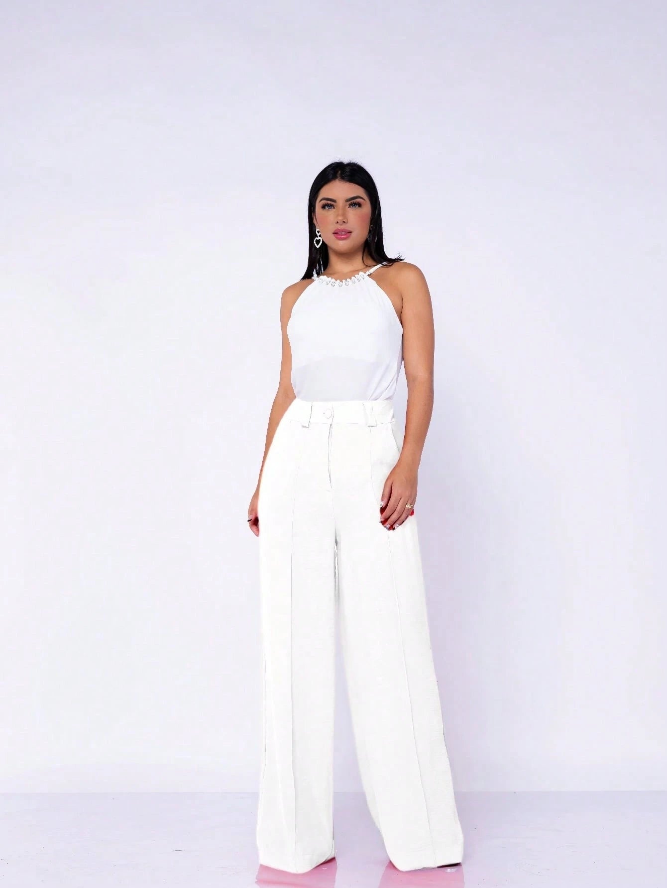 CALÇA PANTALONA NO TECIDO DUNA