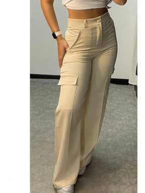 CALÇA ALFAIATARIA CARGO/ CALÇA CARGO/ CARGO PANTS/ CALÇA DESPONJADA/ MODA BLOGUEIRA/ CALÇAS 2025/ CALÇA COM BOLSO