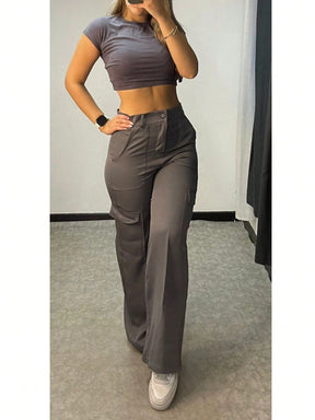 CALÇA ALFAIATARIA CARGO/ CALÇA CARGO/ CARGO PANTS/ CALÇA DESPONJADA/ MODA BLOGUEIRA/ CALÇAS 2025/ CALÇA COM BOLSO