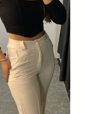 CALÇA PANTALONA NO TECIDO DUNA