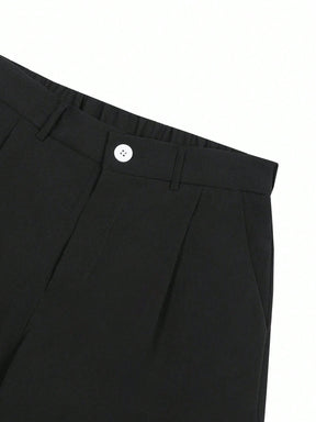 Manfinity Homme Calças Casuais Soltas de Perna Reta Leves e Macias para Verão e Outono