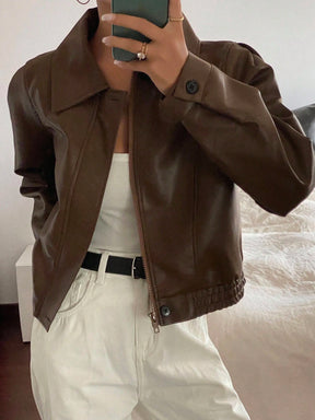 Livesso Jaqueta Casual Feminina de Cor Sólida, Outono