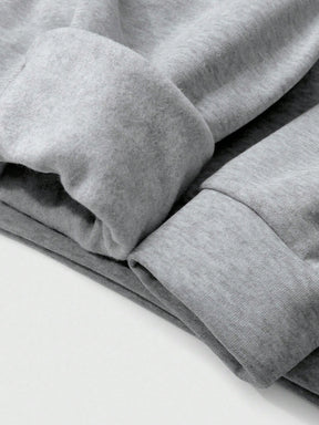 Manfinity Hypemode Moletom Masculino de Ajuste Folgado com Gola Polo em Contraste de Manga Longa, Outono/Inverno