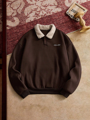 Suéter Casual Masculino de Malha, Ajuste Folgado, Forrado Termicamente, de Manga Longa, Outono/Inverno