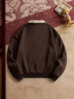 Suéter Casual Masculino de Malha, Ajuste Folgado, Forrado Termicamente, de Manga Longa, Outono/Inverno