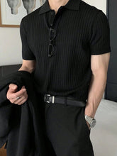 Manfinity Homme Camisa Polo Casual/Executiva de Manga Curta e Cor Sólida para Homens