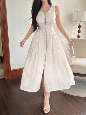 Vestido Midi Francês Retrô