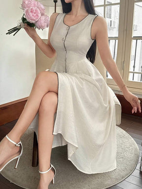 Vestido Midi Francês Retrô