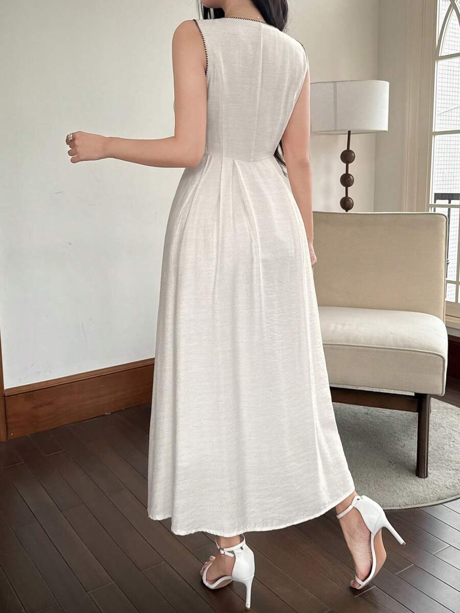 Vestido Midi Francês Retrô